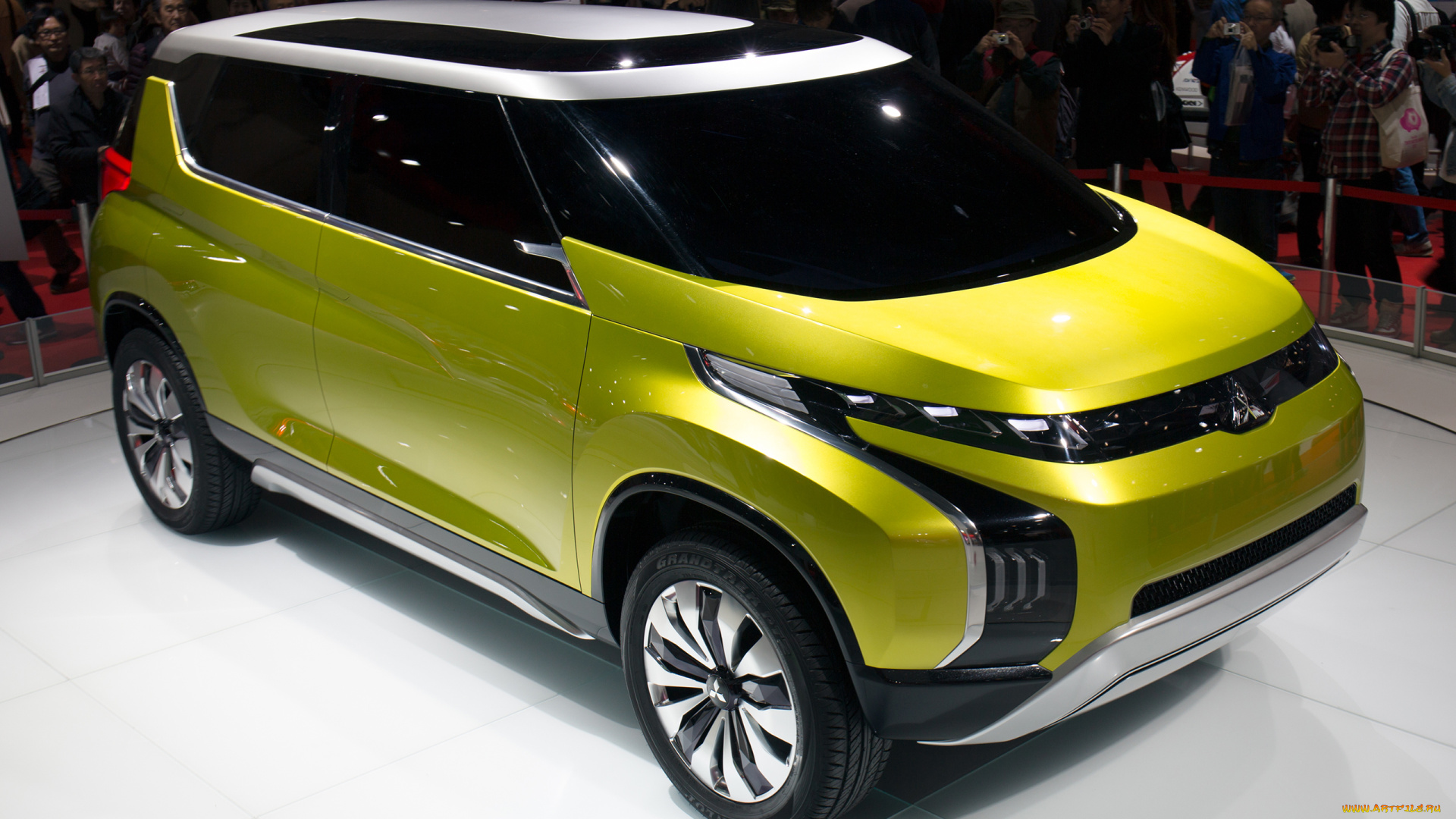 2014, mitsubishi, concept, ar, автомобили, mitsubishi, 2014, concept, ar, car, салон, жёлтый, металик