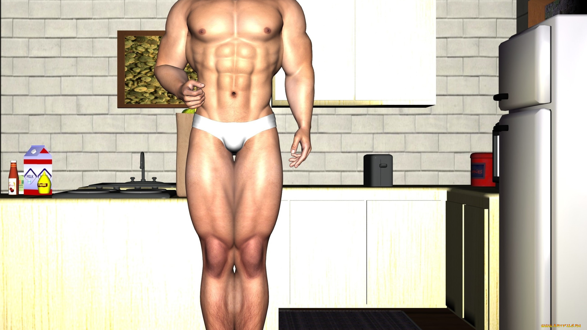 3д, графика, люди, , people, интерьер, мужчина, взгляд, фон