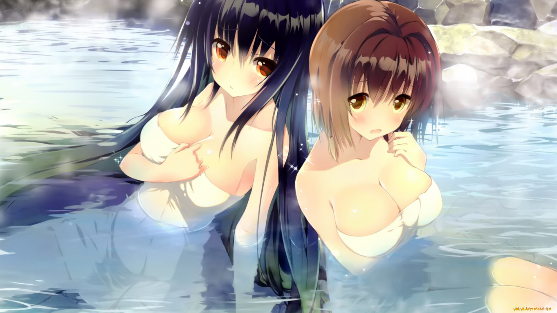 аниме, absolute, duo, девушки