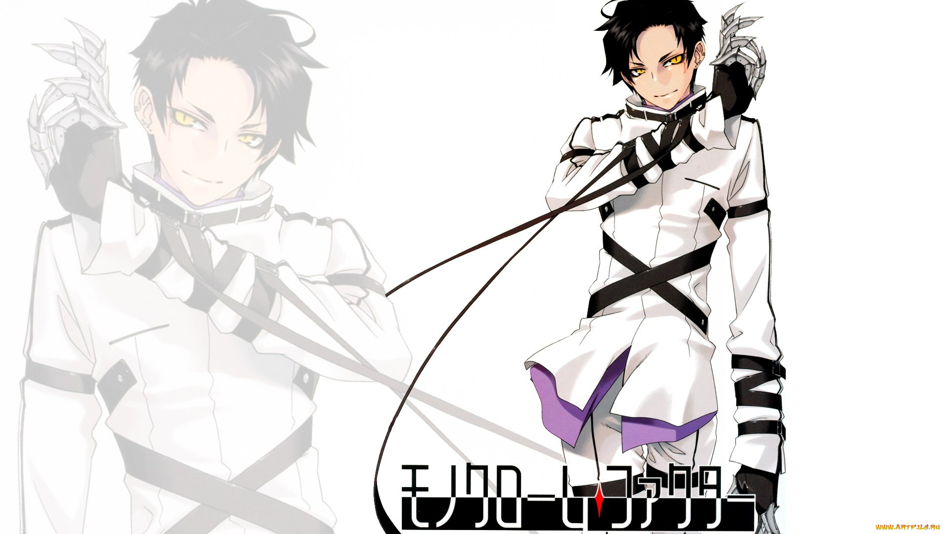 аниме, monochrome, factor, парень, монохромный, фактор