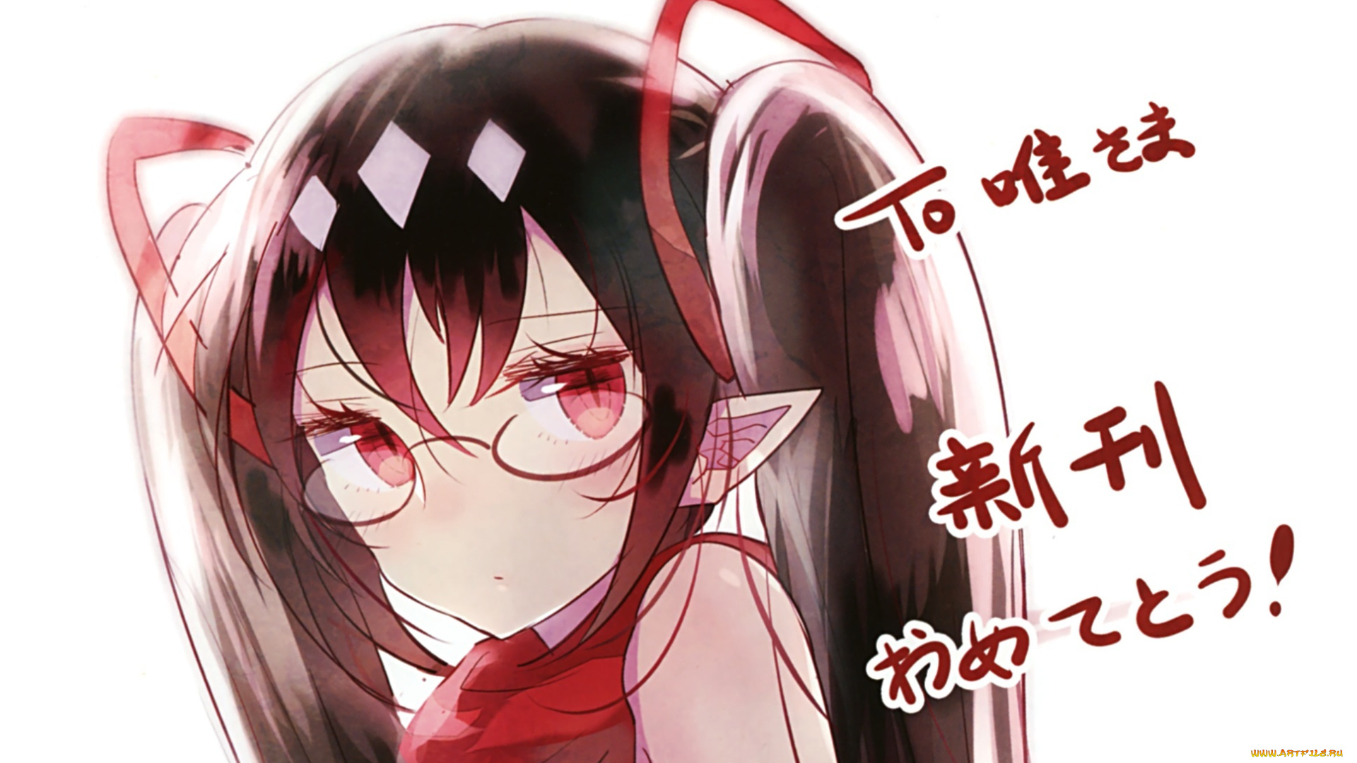 аниме, животные, , существа, арт, domotolain, девочка