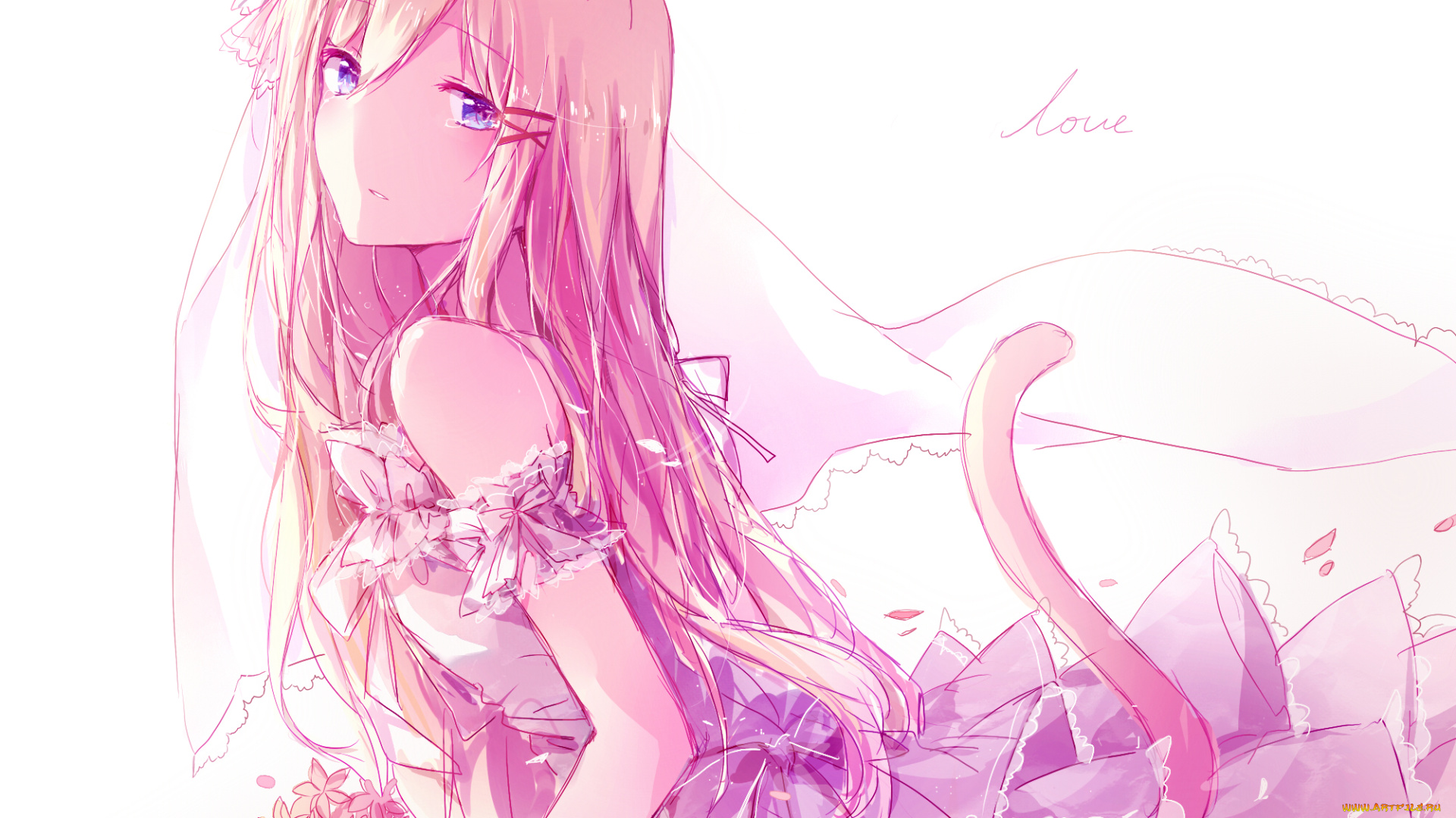 аниме, животные, , существа, девушка, неко, peneko