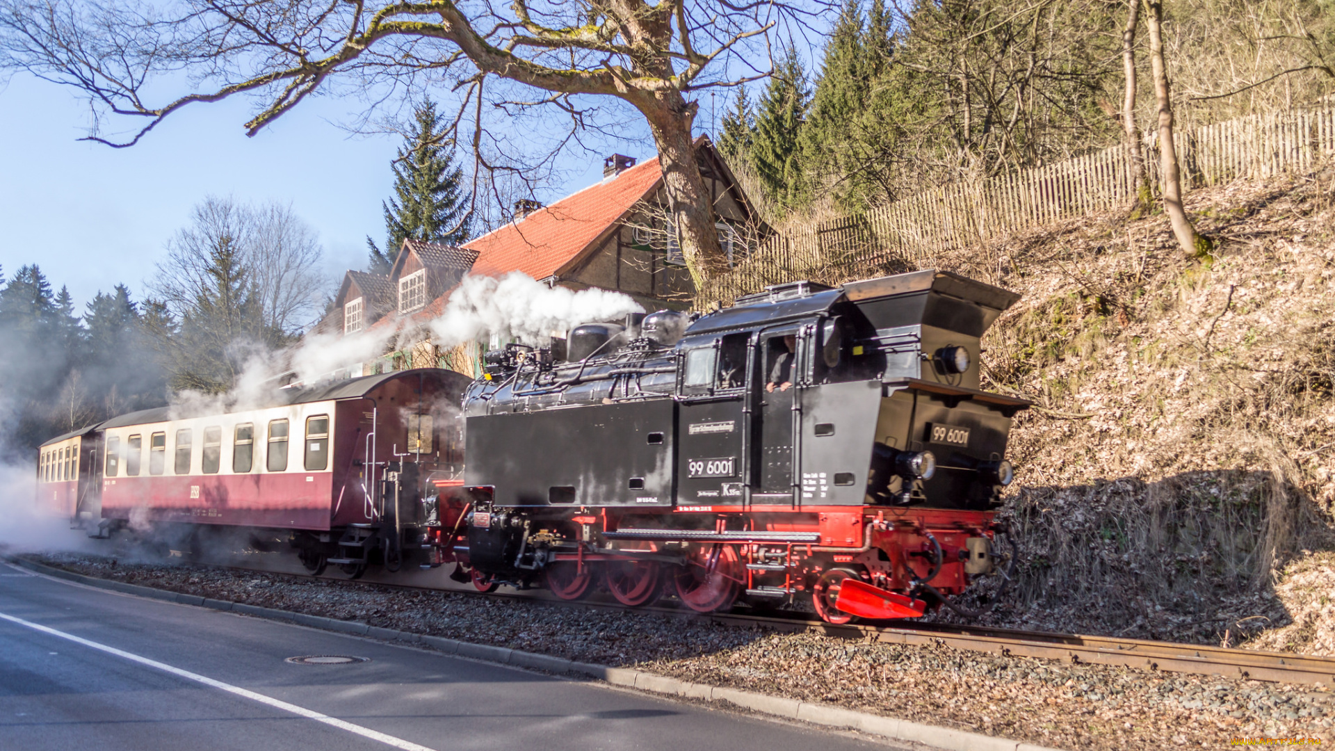 техника, паровозы, паровоз, рельсы