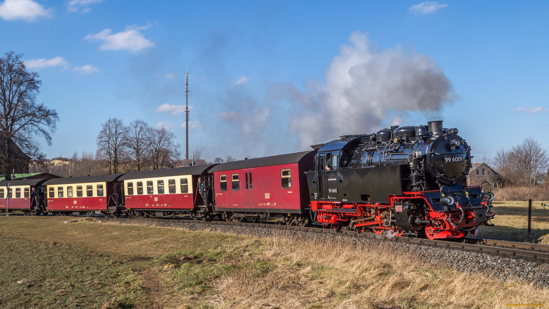 техника, паровозы, паровоз, рельсы