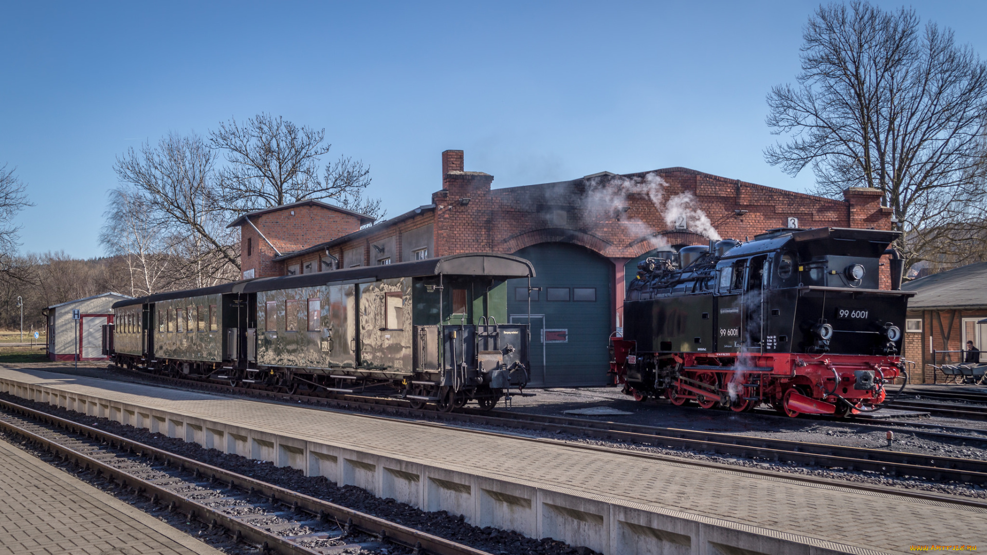 техника, паровозы, рельсы, паровоз