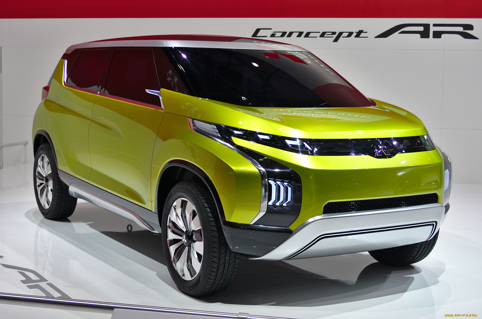 2014, mitsubishi, concept, ar, автомобили, mitsubishi, 2014, concept, ar, car, салон, жёлтый, металик