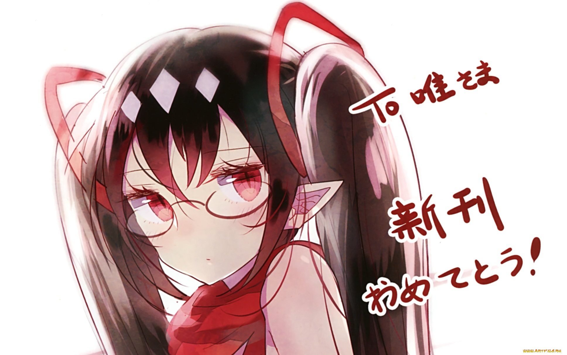 аниме, животные, , существа, арт, domotolain, девочка