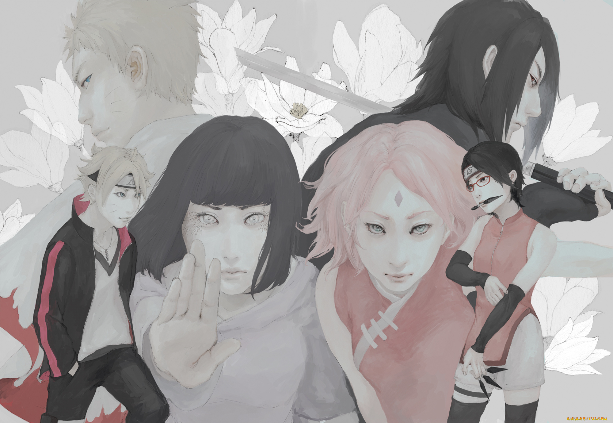 аниме, naruto, boruto, hinata, sakura, sarada, sasuke, uchiha, clan, uzumaki, nanadaime, hokage