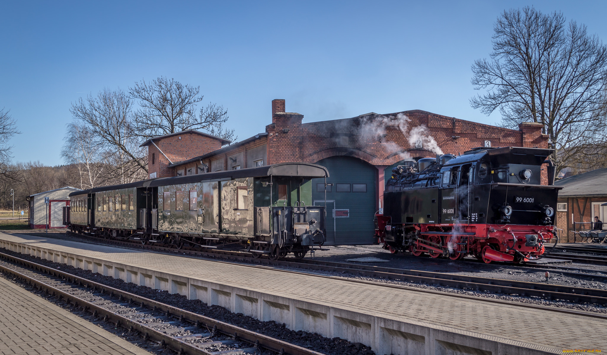 техника, паровозы, рельсы, паровоз