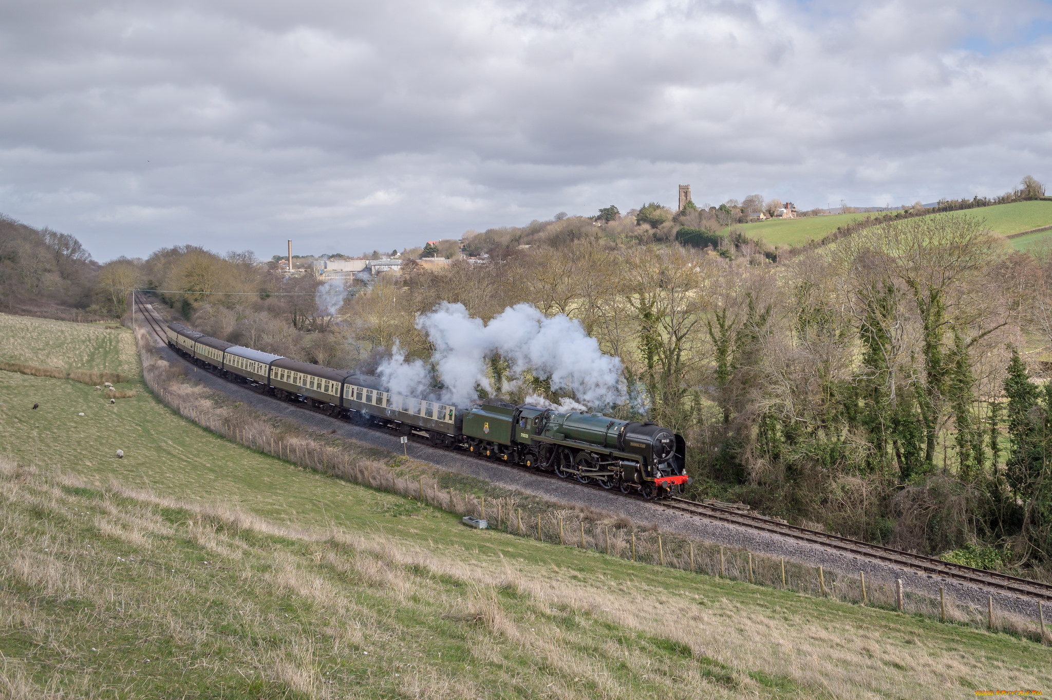техника, паровозы, паровоз, рельсы