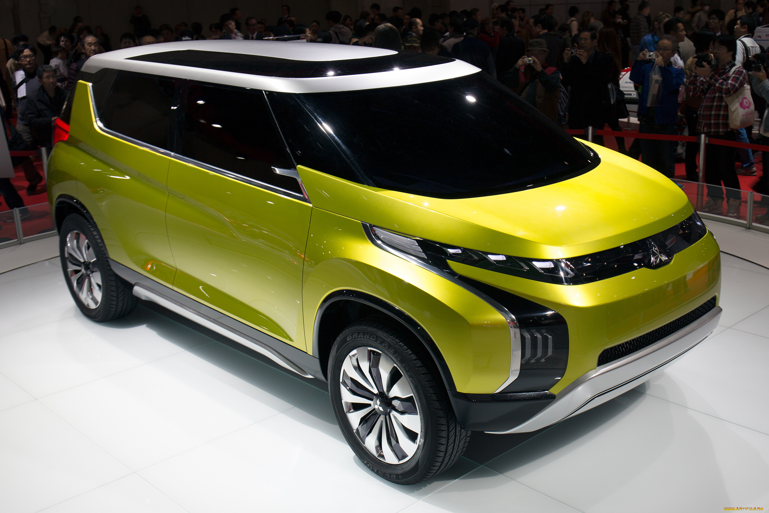 2014, mitsubishi, concept, ar, автомобили, mitsubishi, 2014, concept, ar, car, салон, жёлтый, металик