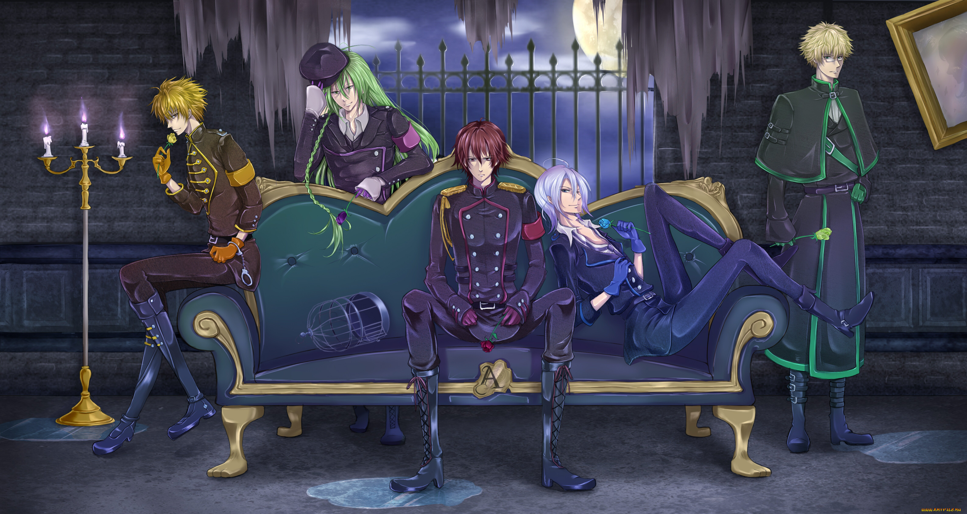 аниме, amnesia, амнезия, парни