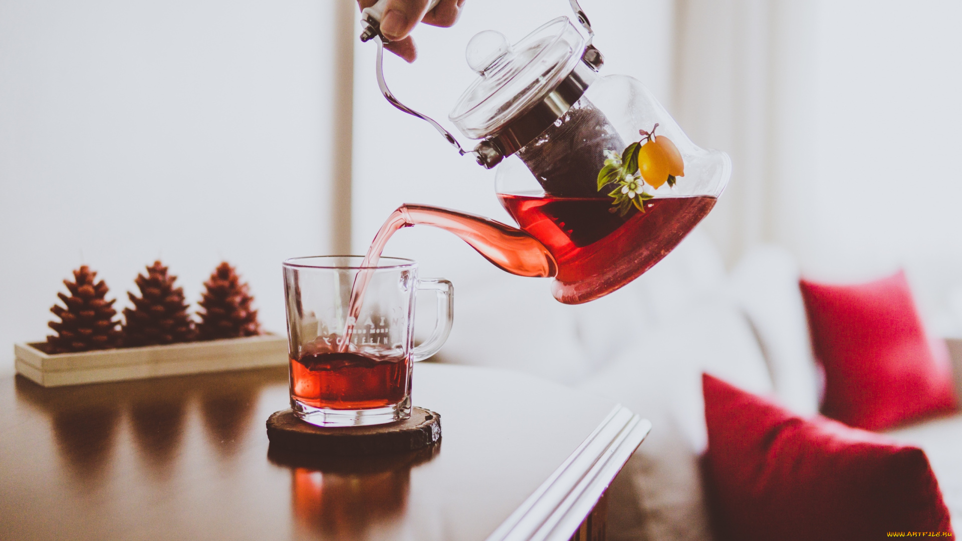 еда, напитки, , Чай, стакан, чайник, напиток