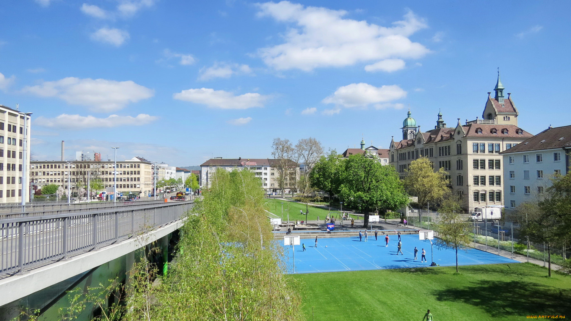 города, -, панорамы, дома