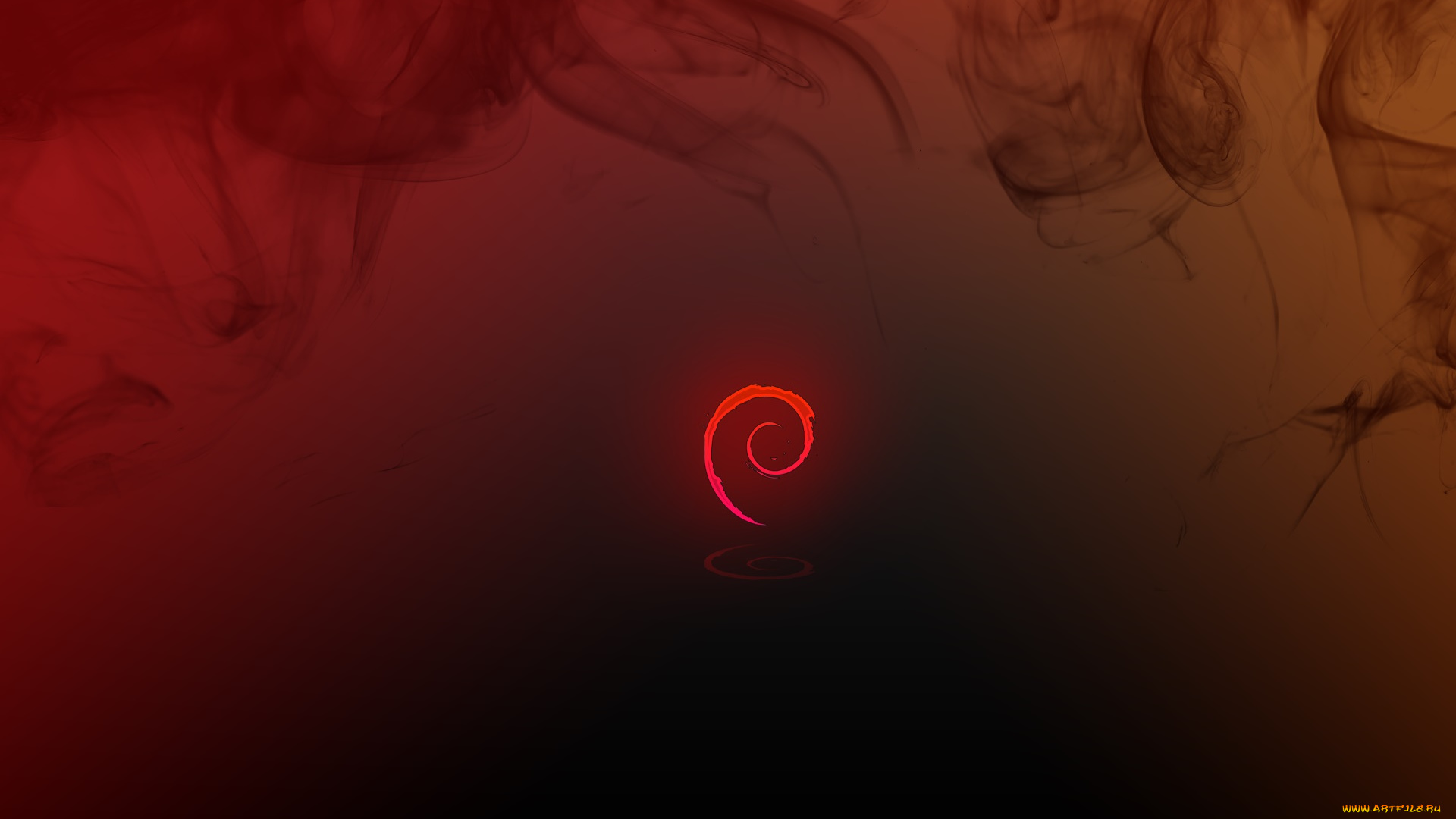 компьютеры, debian, фон, логотип