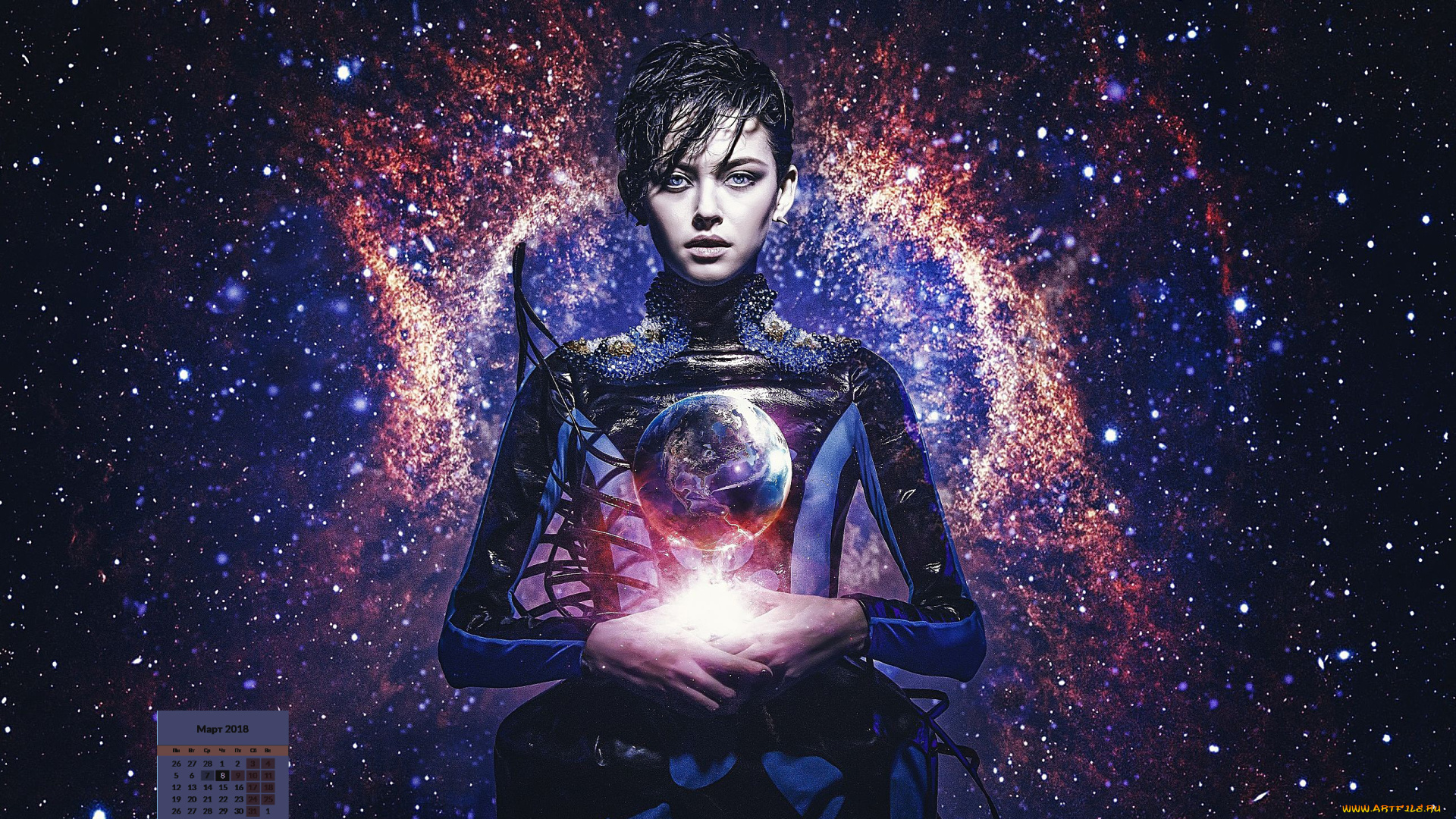 календари, фэнтези, 2018, планета, взгляд