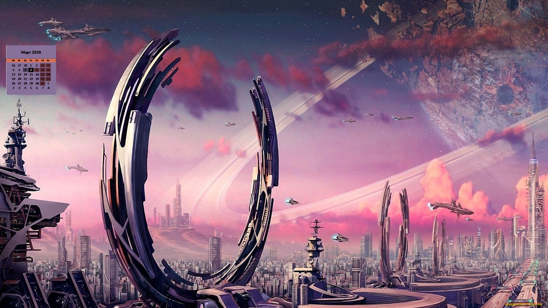 календари, фэнтези, постройка, сооружение, 2018