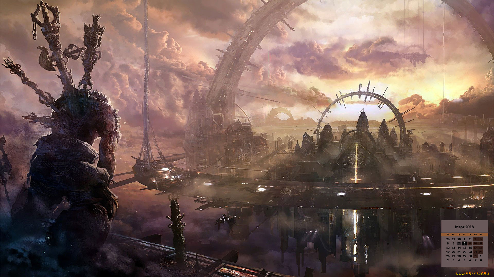 календари, фэнтези, сооружение, 2018, постройка