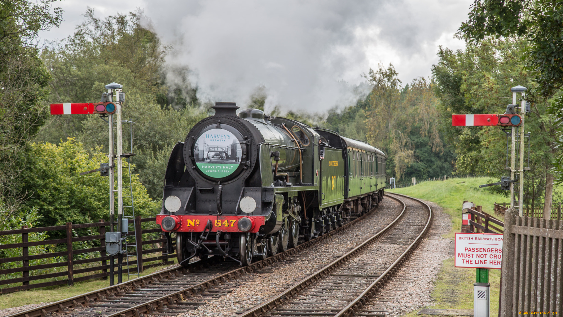 техника, паровозы, локомотив, состав