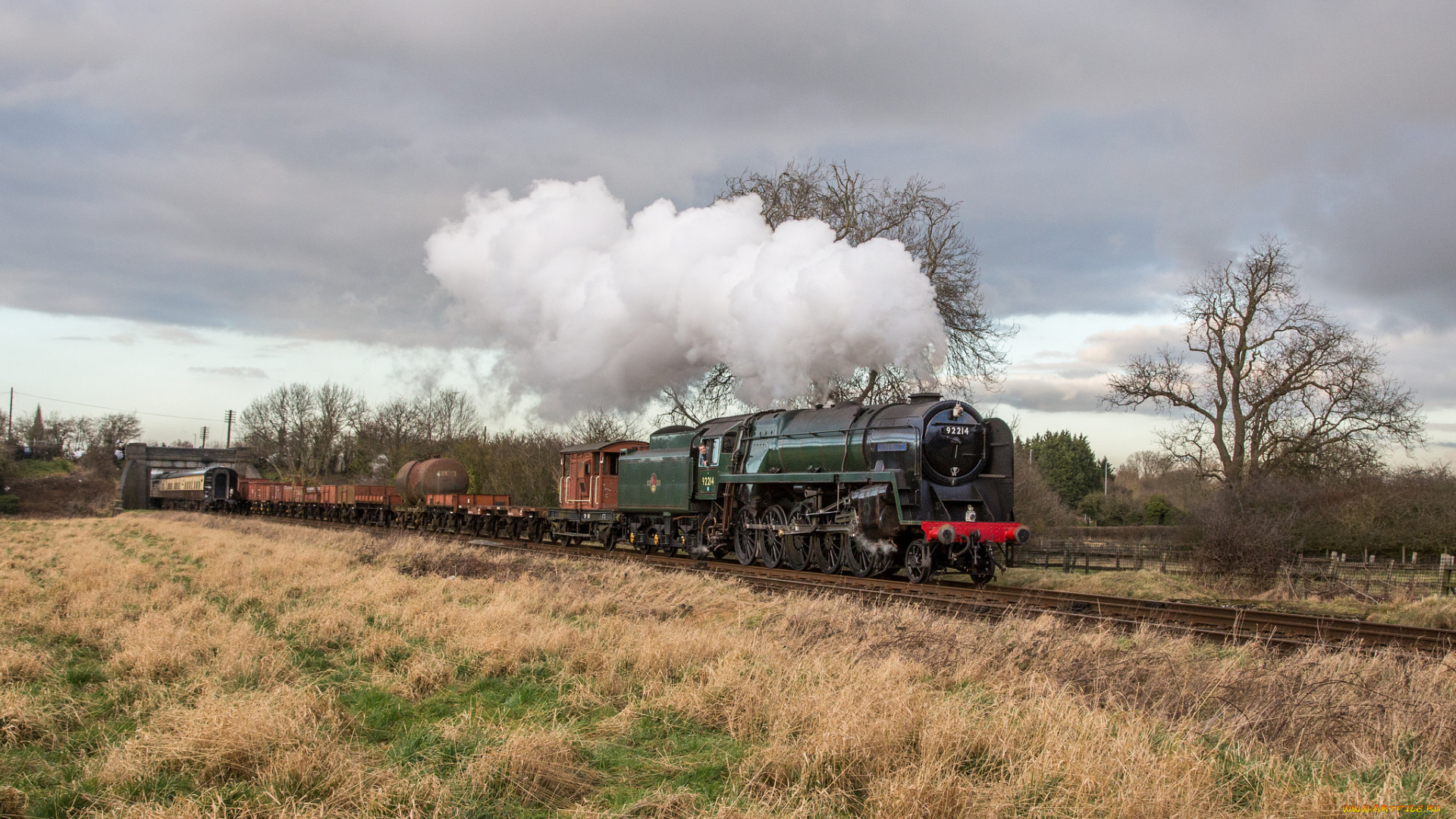 техника, паровозы, локомотив, состав