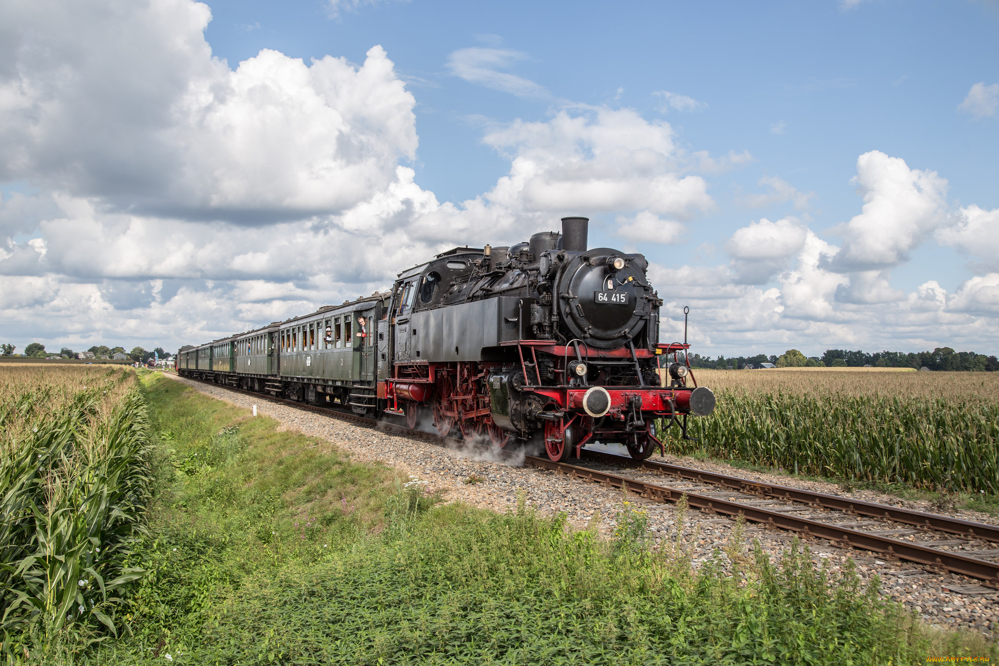 техника, паровозы, локомотив, состав