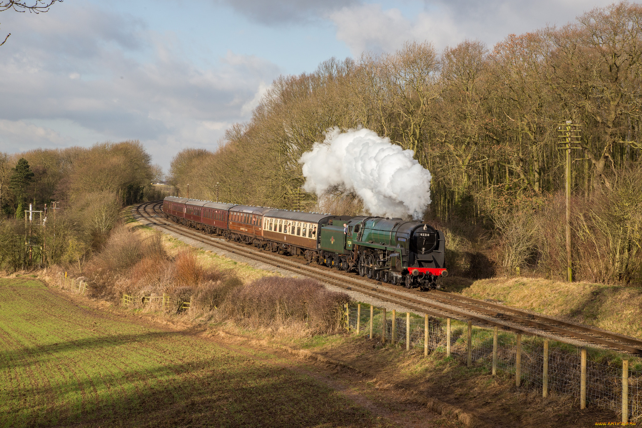 техника, паровозы, локомотив, состав
