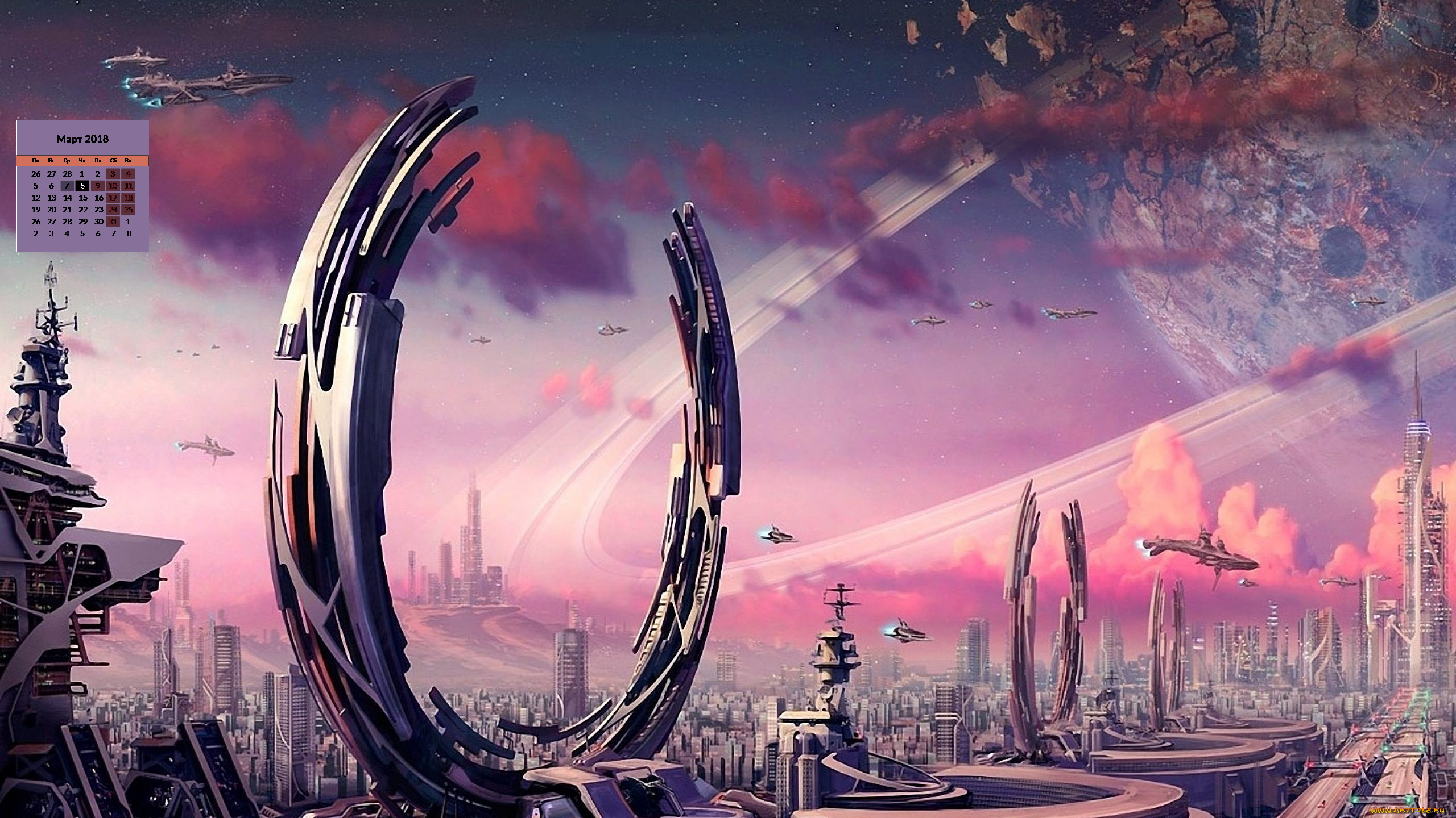 календари, фэнтези, постройка, сооружение, 2018