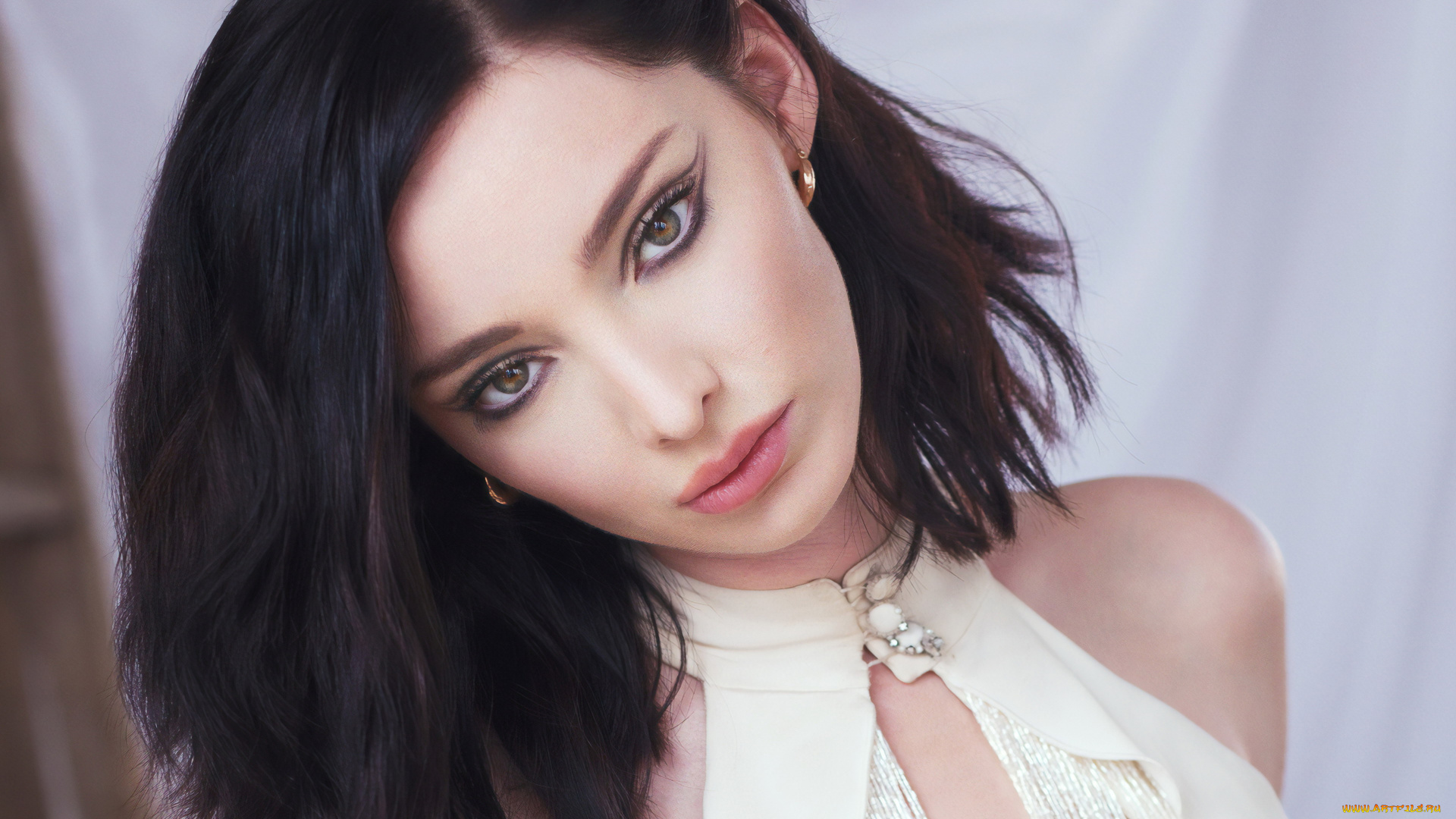 девушки, emma, dumont, лицо, брюнетка