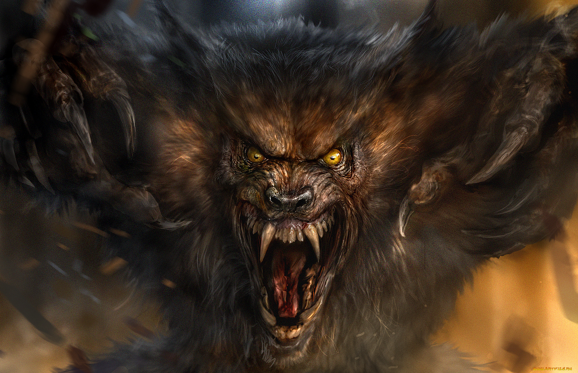 фэнтези, оборотни, морда, опасность, чудовище, оборотень, ярость, оскал, волк, зверь, пасть, злость