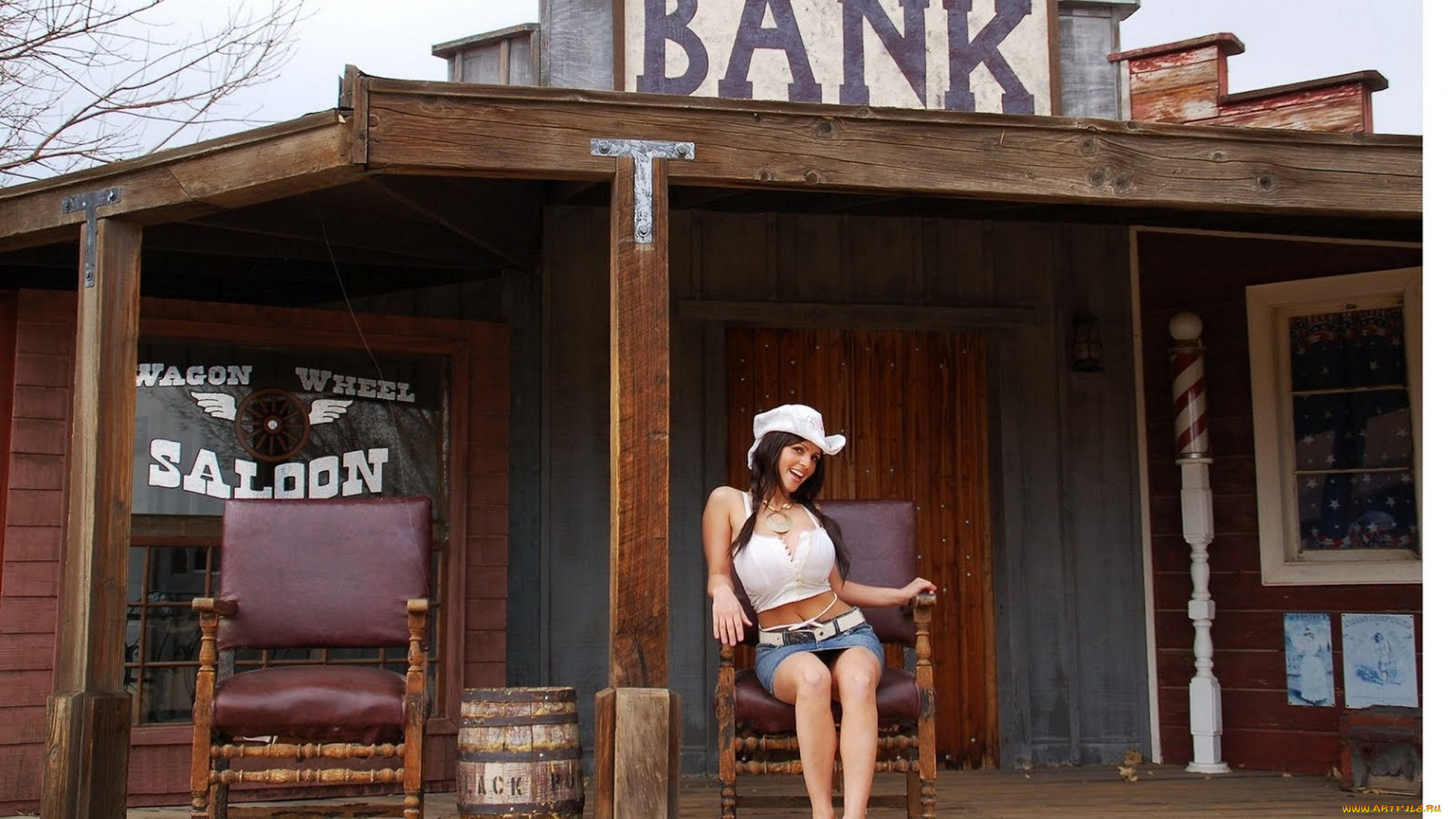 девушки, denise, milani, шатенка, шляпа, топ, юбка, кресла, банк