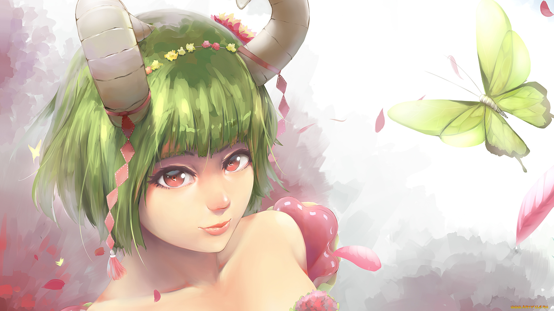 guweiz, аниме, животные, , существа, девушка