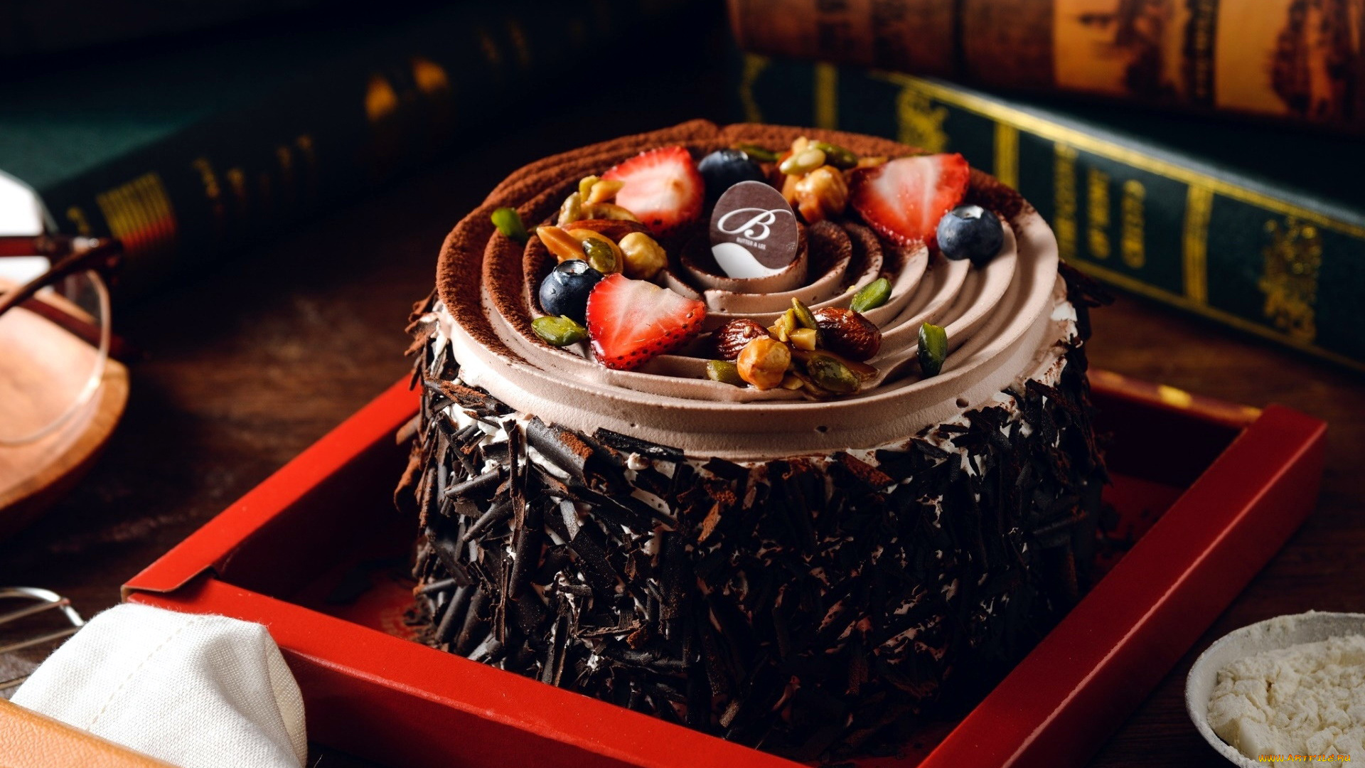 еда, торты, торт, ягоды