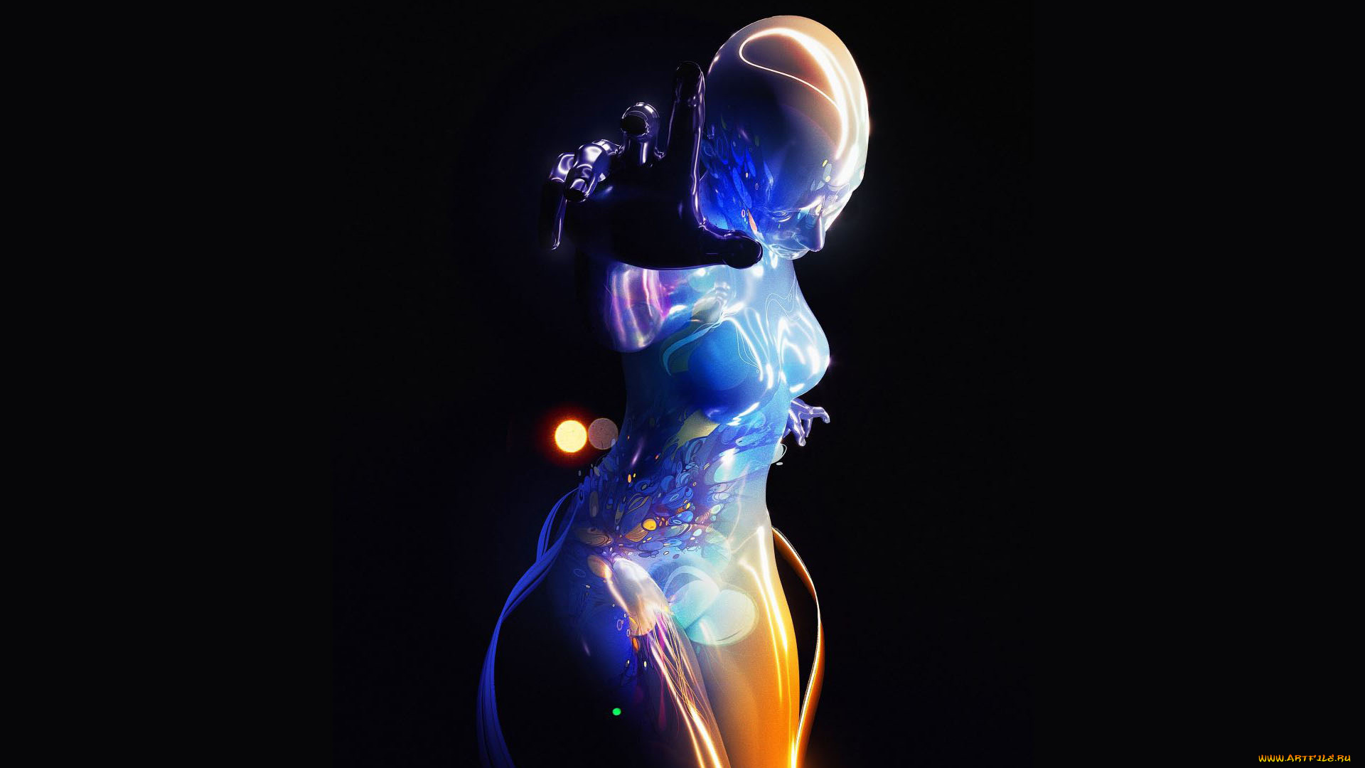 фэнтези, существа, девушка, фигура, краски