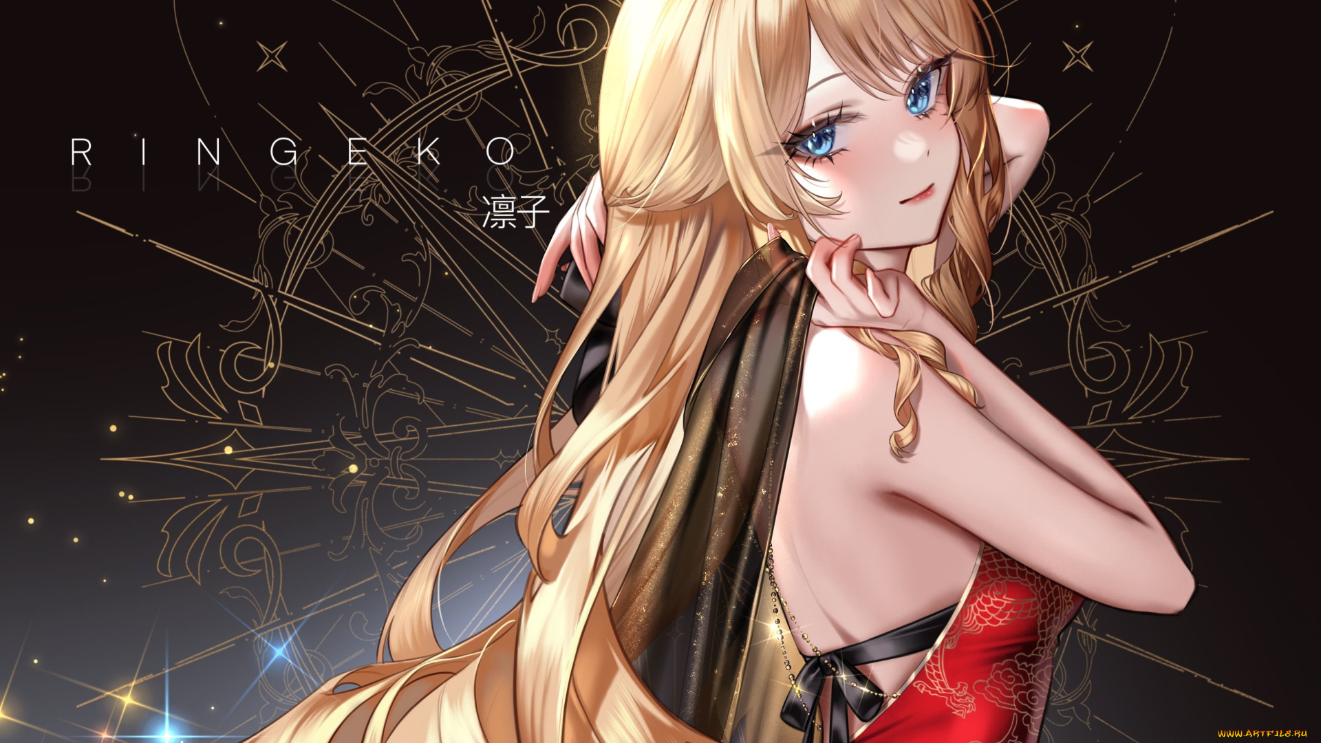 аниме, genshin, impact, девушка, взгляд