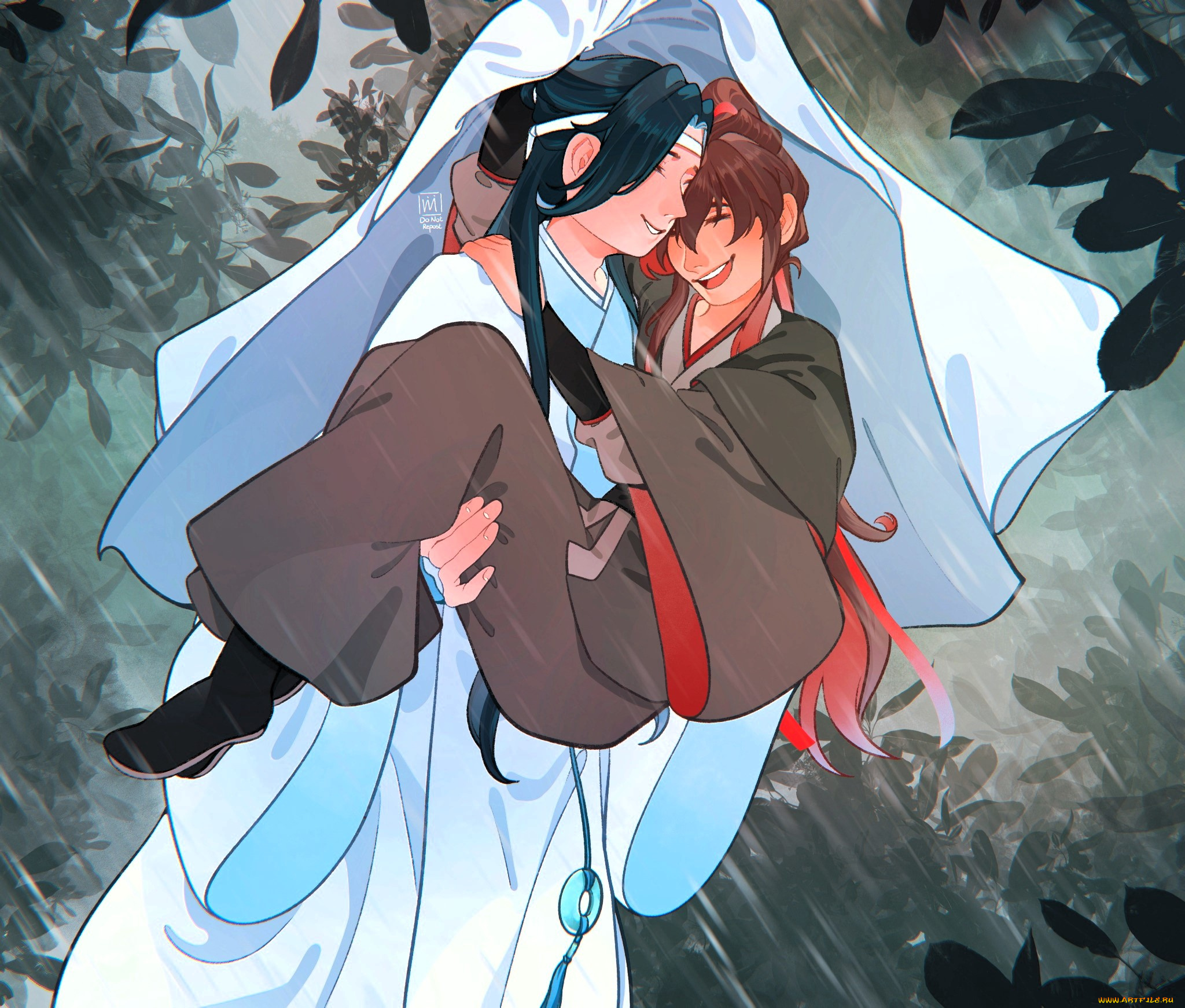 аниме, mo, dao, zu, shi, вэй, усянь, лань, ванцзи, дождь