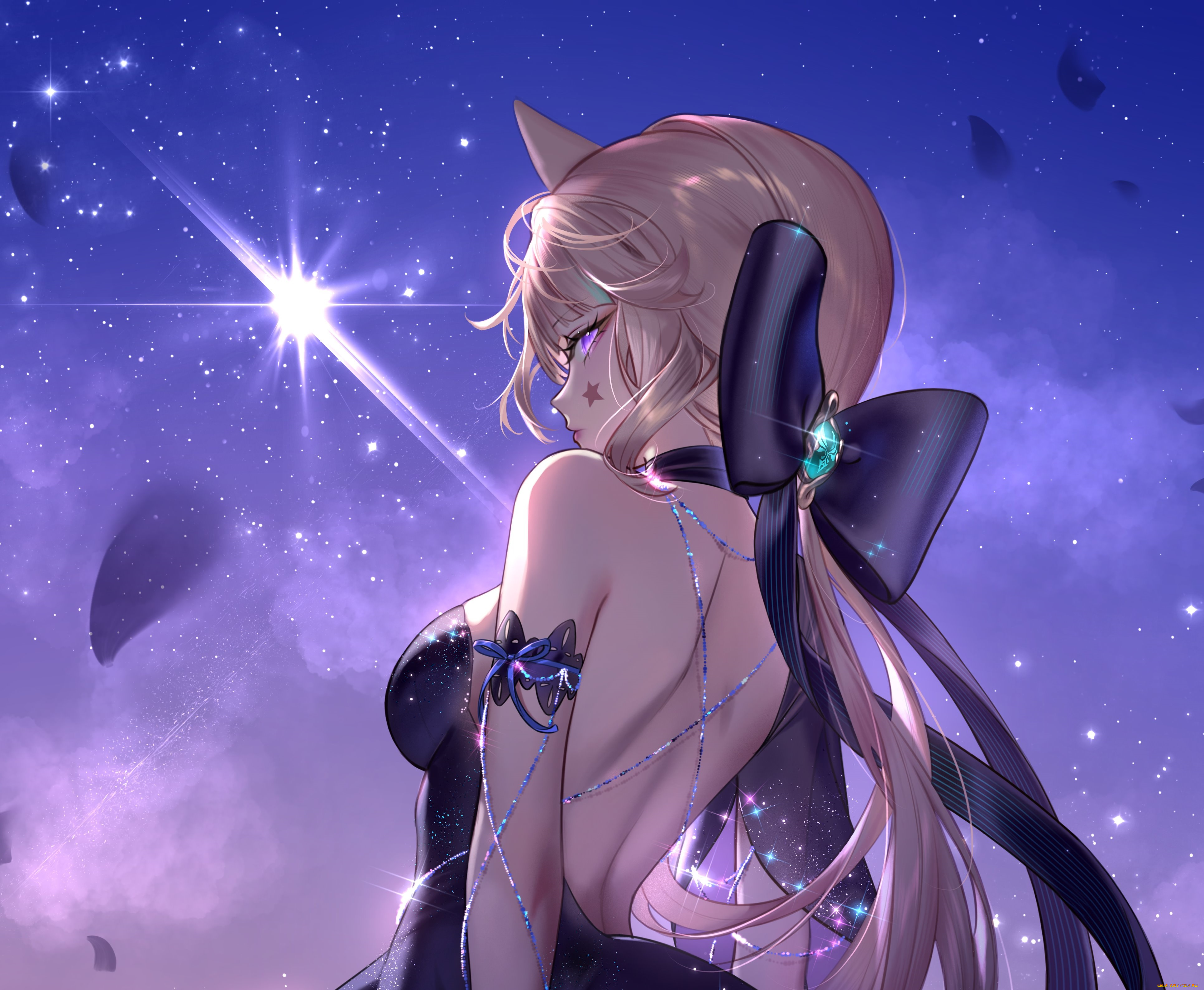 аниме, genshin, impact, девушка