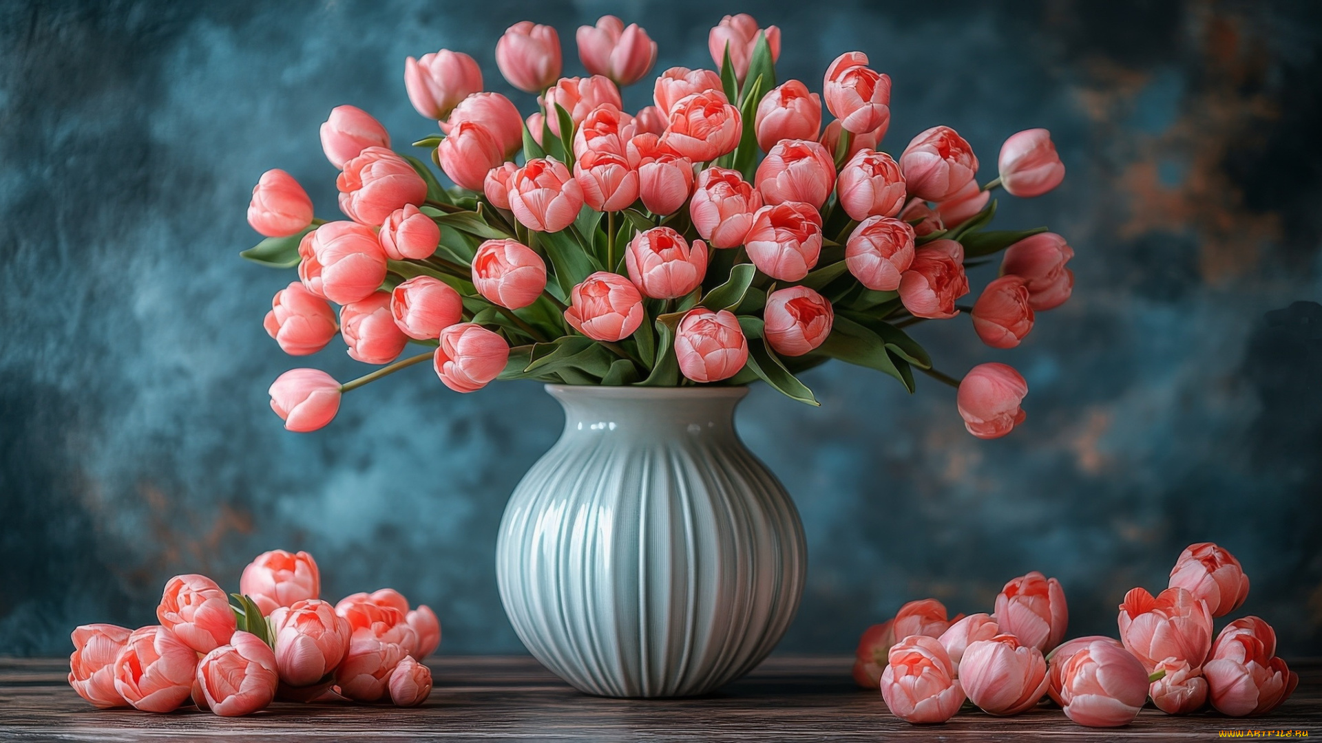 3д, графика, цветы, , flowers, ваза, букет, тюльпаны