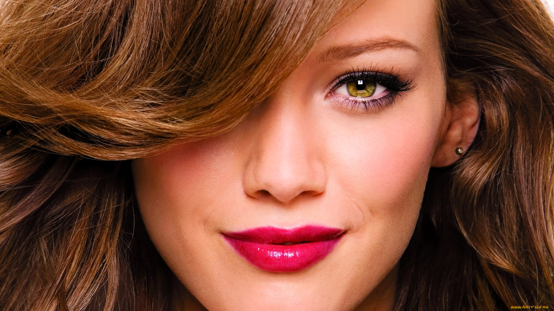 девушки, hilary, duff, шатенка, лицо