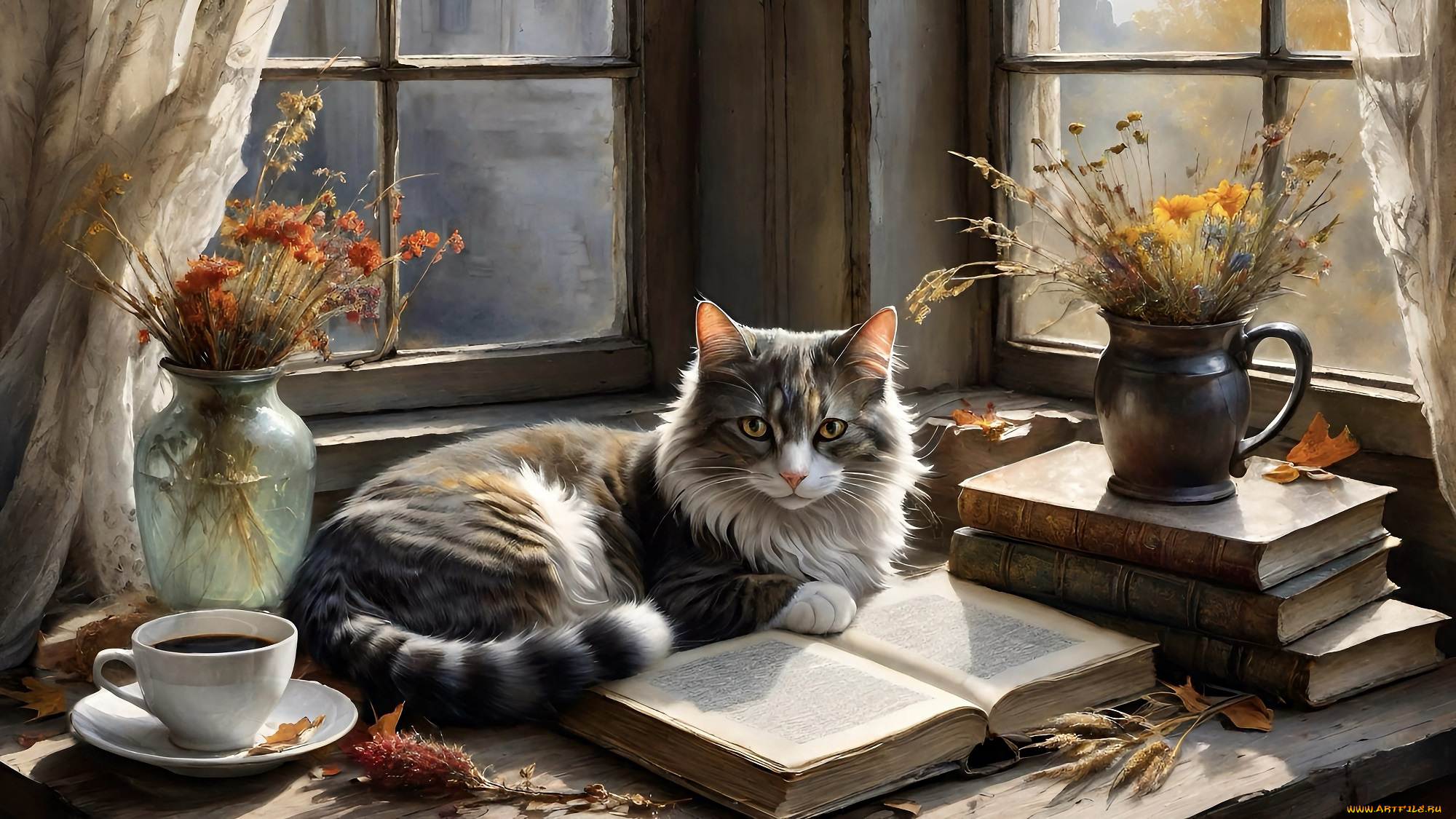 рисованное, животные, , коты, кот, кошка