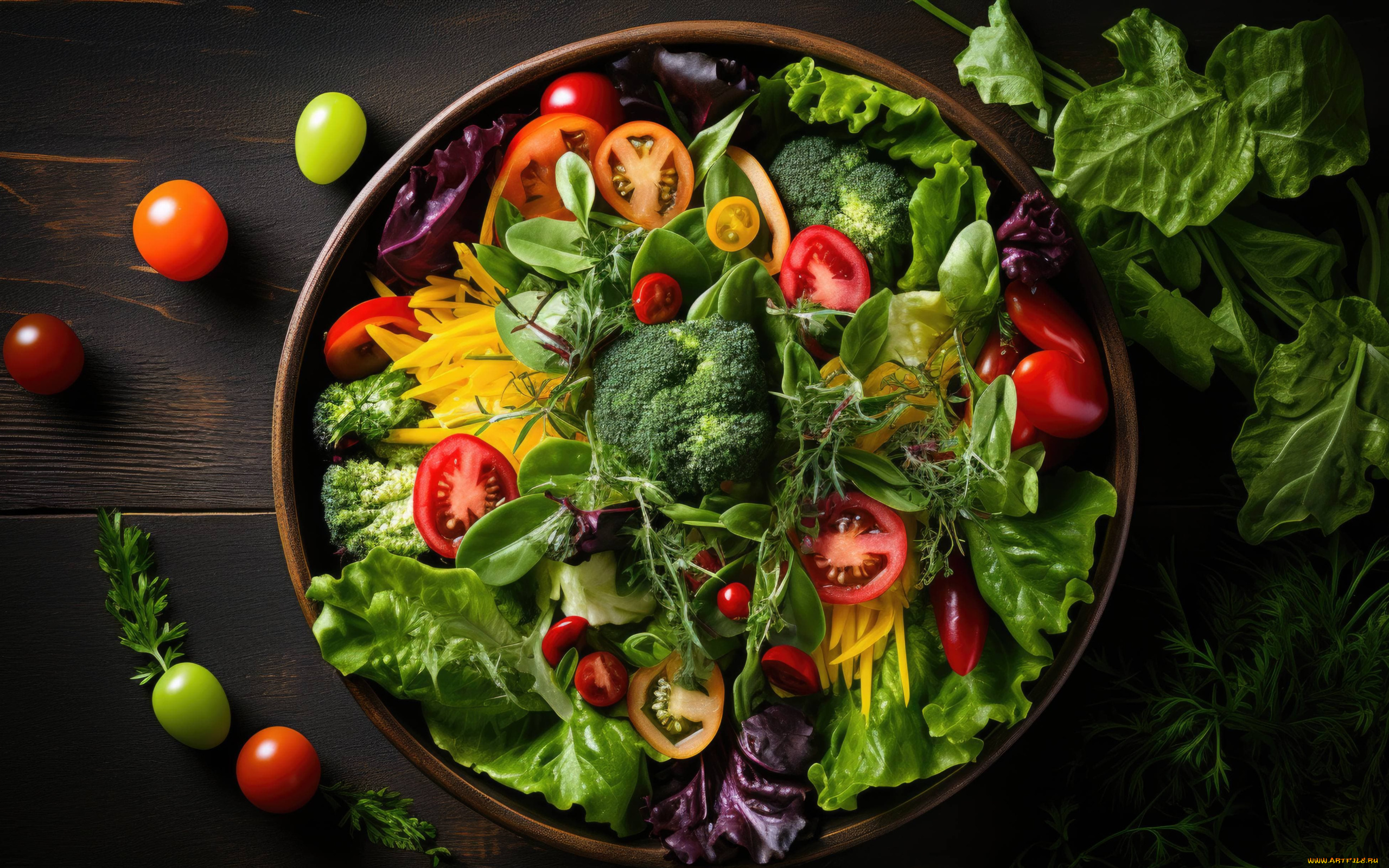 3д, графика, еда-, food, салат