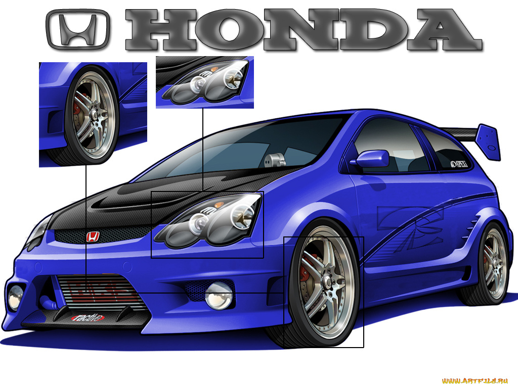 honda, civic, type, автомобили