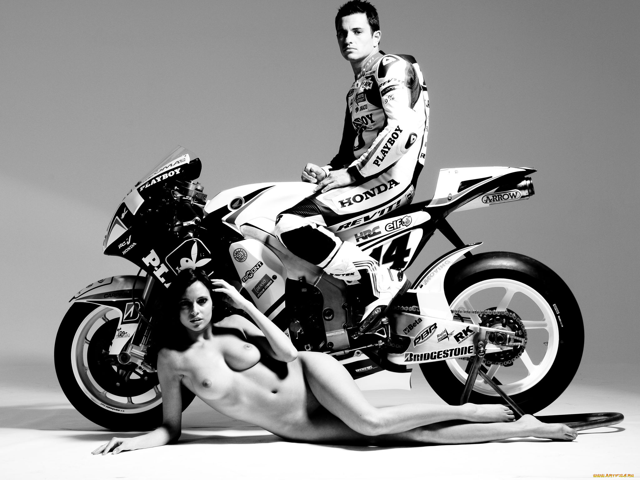 мотоциклы, мото, девушкой