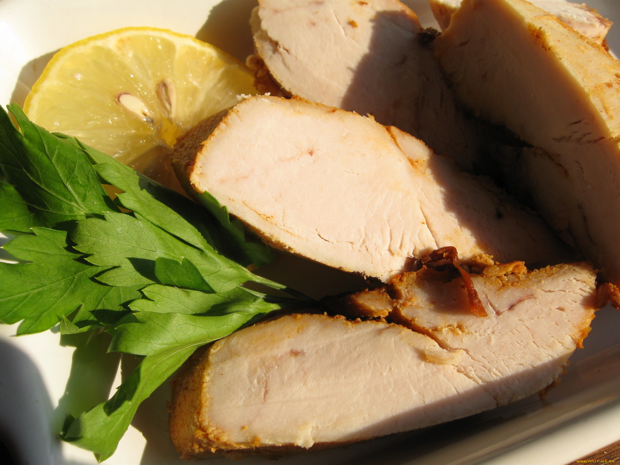 автор, varvarra, еда, мясные, блюда, лимон, зелень, мясо