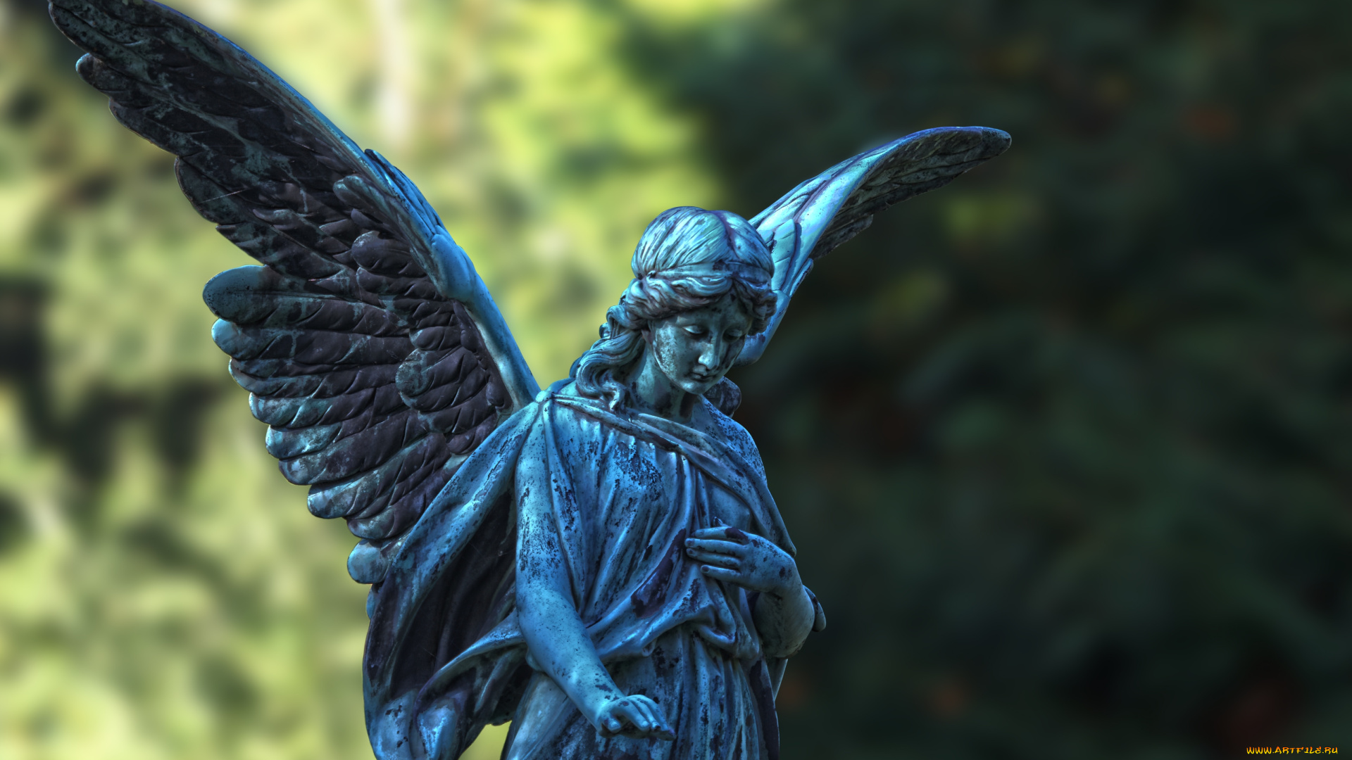 города, памятники, скульптуры, арт, объекты, ангел