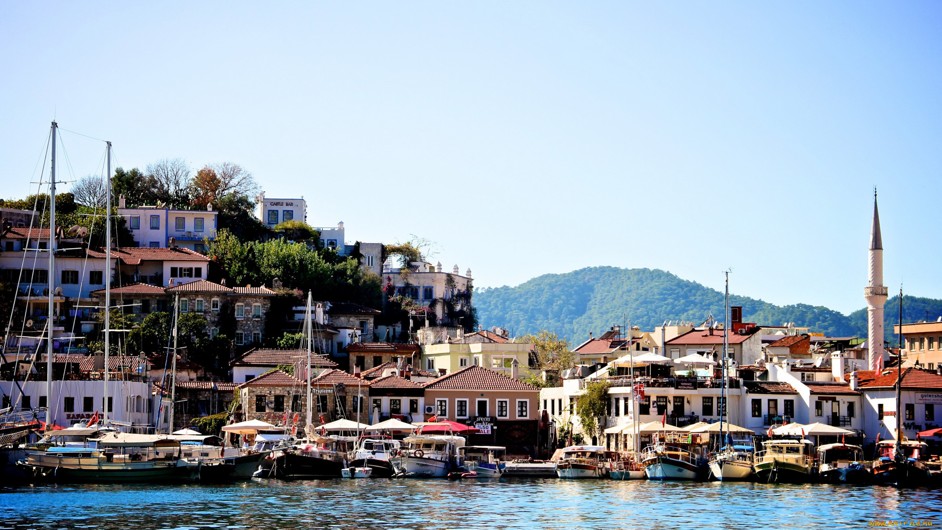 marmaris, turkey, города, улицы, площади, набережные, река, набережная, дома