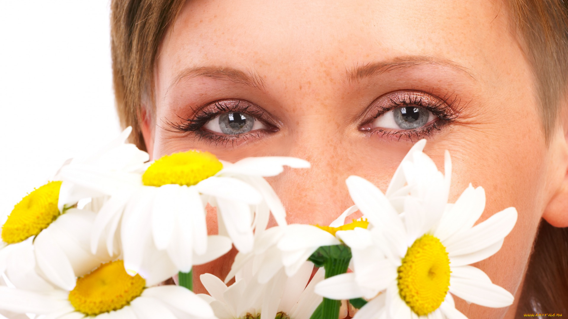 разное, глаза, цветы, морщинки