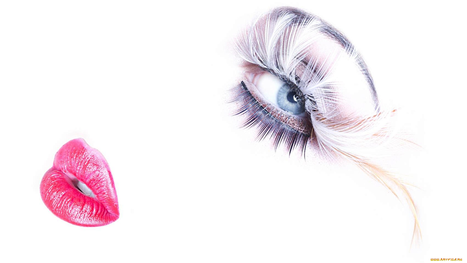 разное, глаза, губы, ресницы