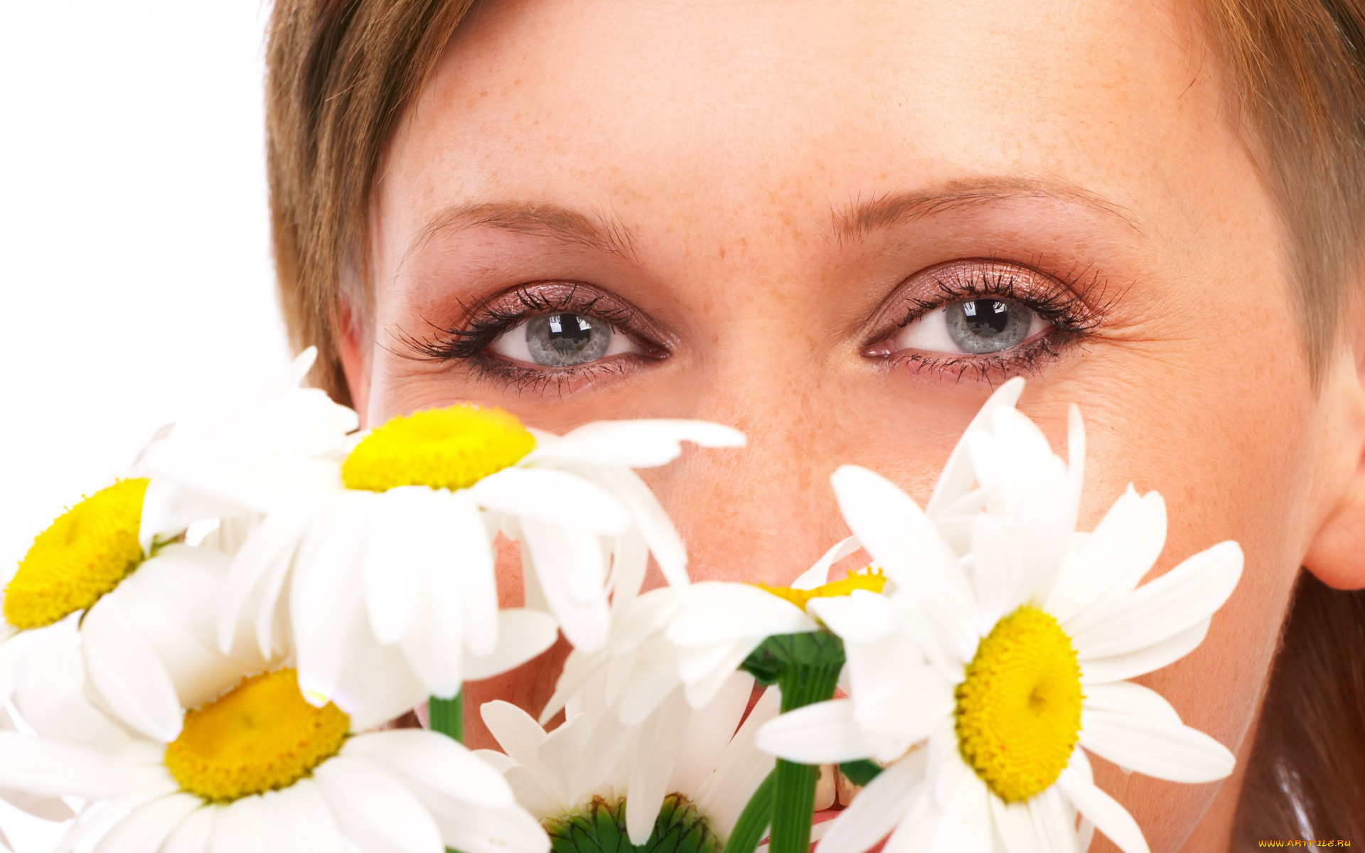 разное, глаза, цветы, морщинки