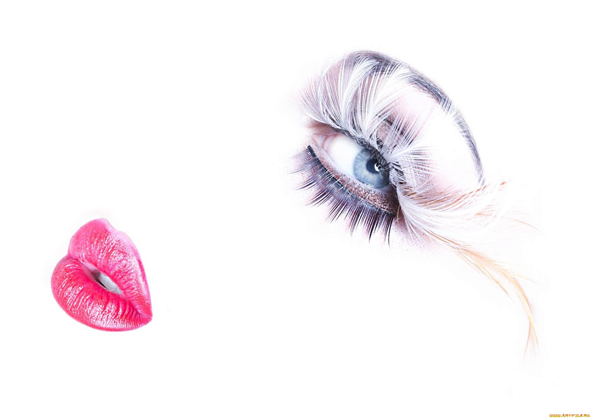 разное, глаза, губы, ресницы