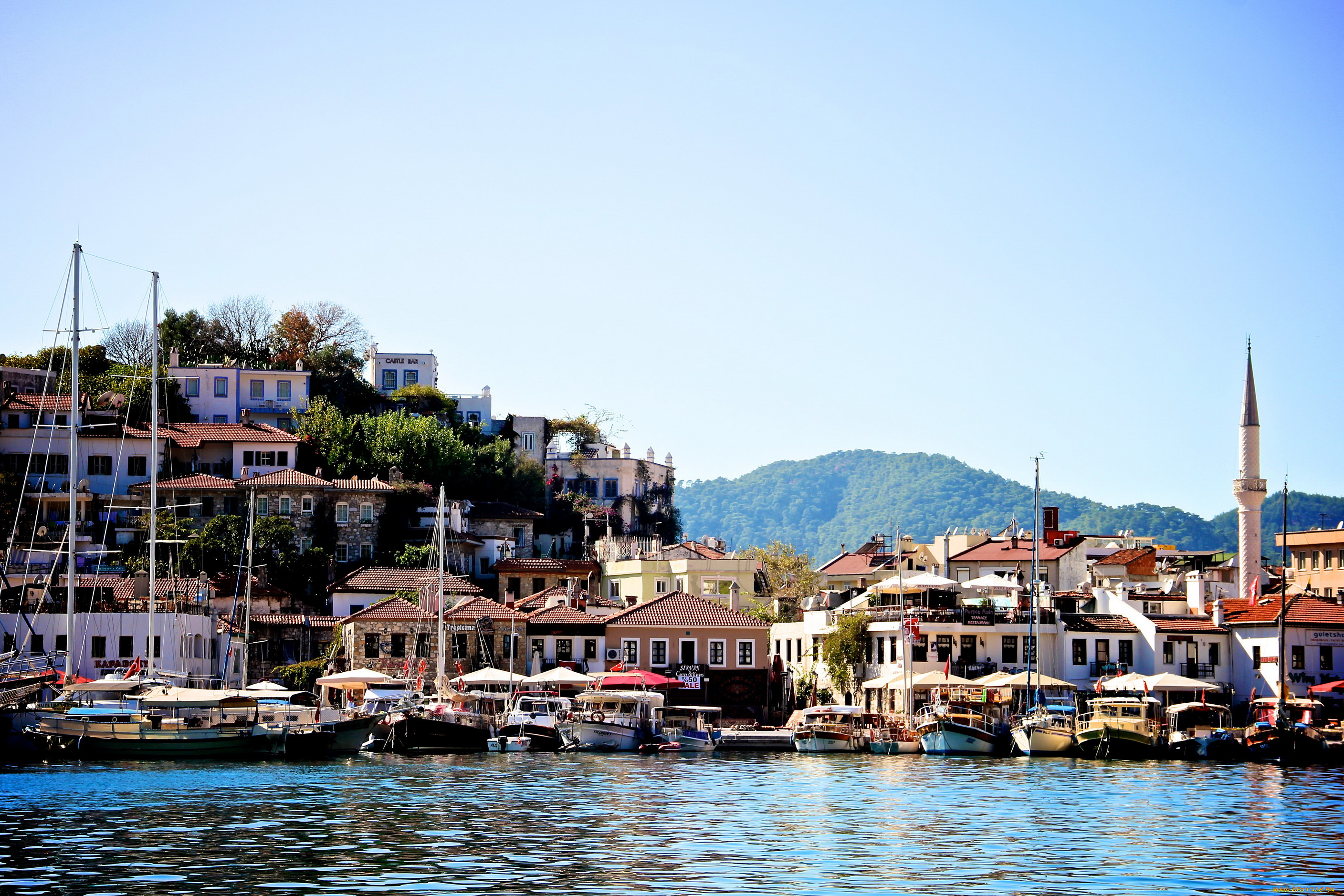 marmaris, turkey, города, улицы, площади, набережные, река, набережная, дома
